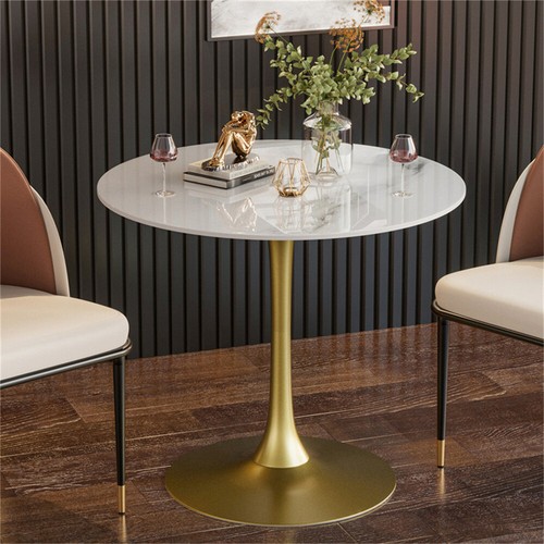 Marble round dining - marble, table