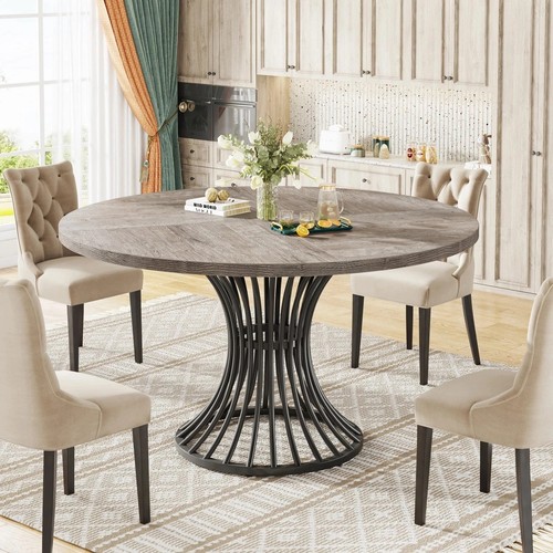 Round solid wood - solid, table