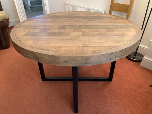 Stanford round reclaimed wood - round,