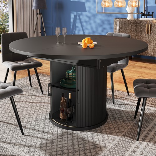 Extendable round dining table - dining,