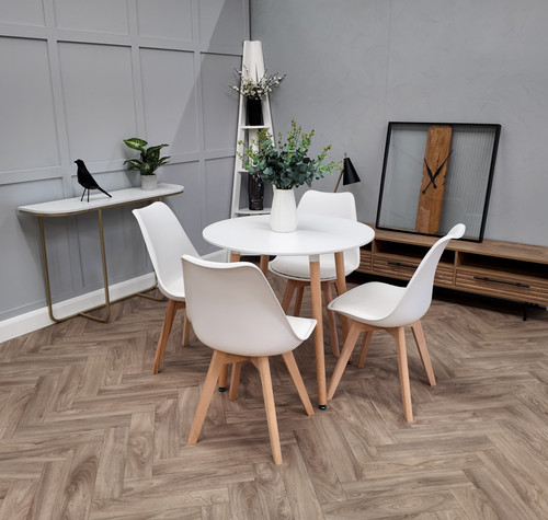 80cm round dining table and - round, 4